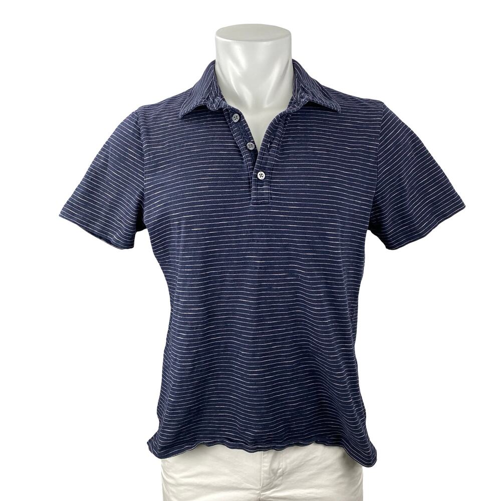 Banana Republic Relwen Jersey Men's Stripe Short Sleeve Classic Polo Shirt Top M